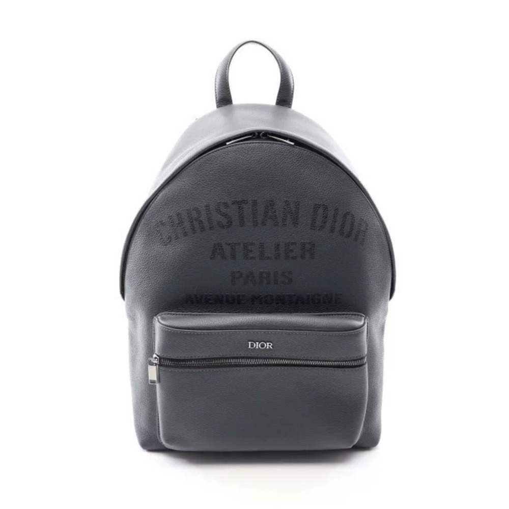 Christian Dior backpack leather bag gray